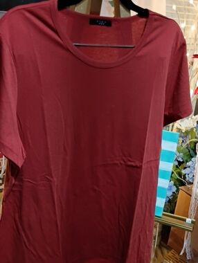 Studio 1886 Short Sleeve Scoop Neck Tee - Rust